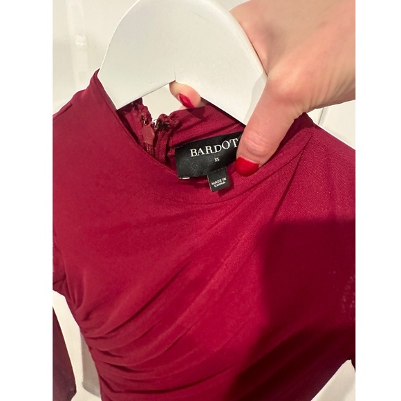 BARDOT RUCHED MESH DRESS - Picture 4 of 6